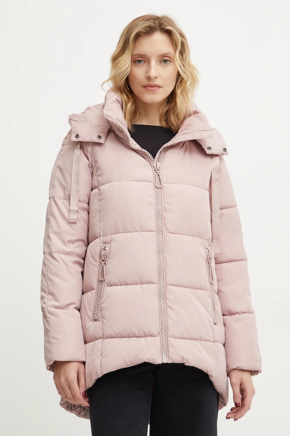 Jakna Answear.LAB s toplom postavom roza 2307.hos