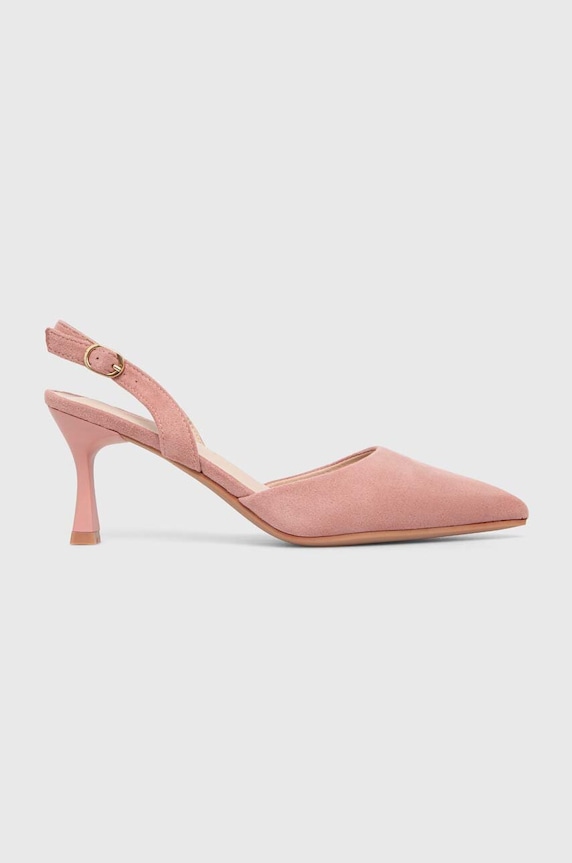 Answear Lab pantofi cu toc calcai expus roz J189A.HKK