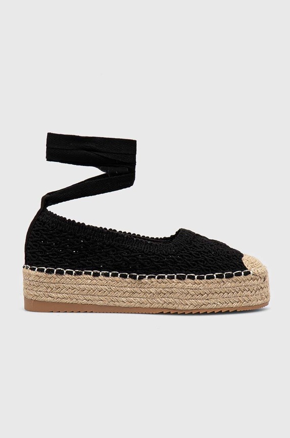 Answear Lab espadryle platforma czarny P8097.hms