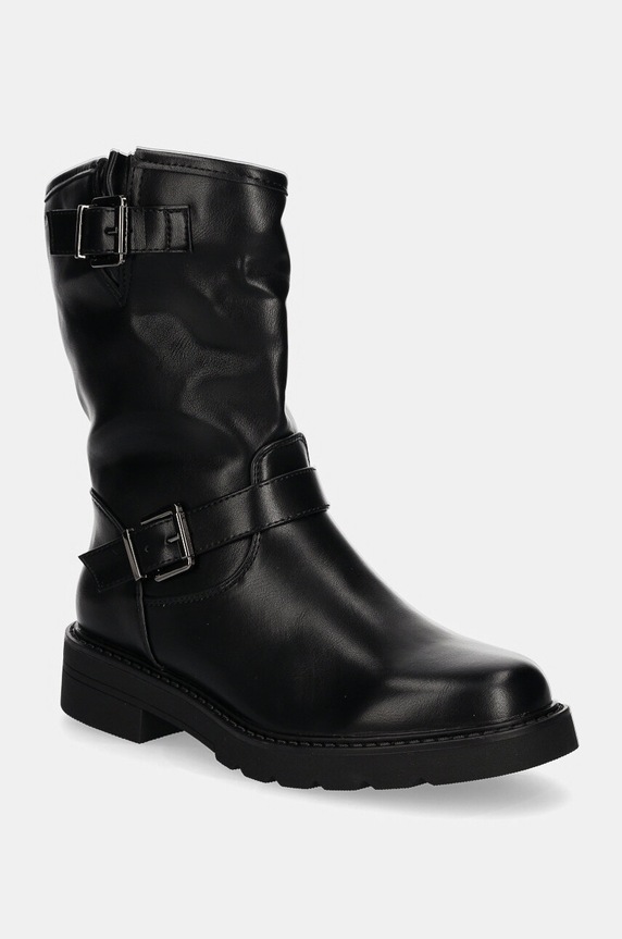 Answear.LAB botki imitacja skóry licowej czarny X779.ios