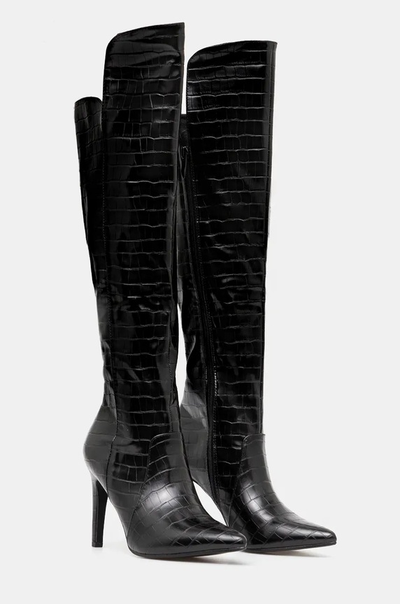 Obuwie Answear Lab kozaki 1128.21.hos czarny