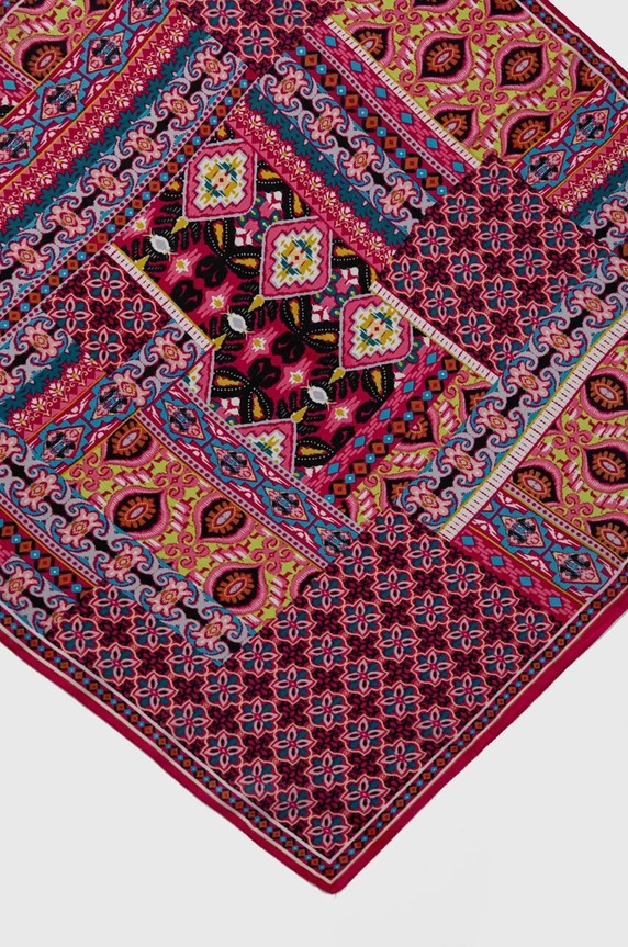 Answear Lab apaszka z jedwabiem 529.wms różowy WZ24