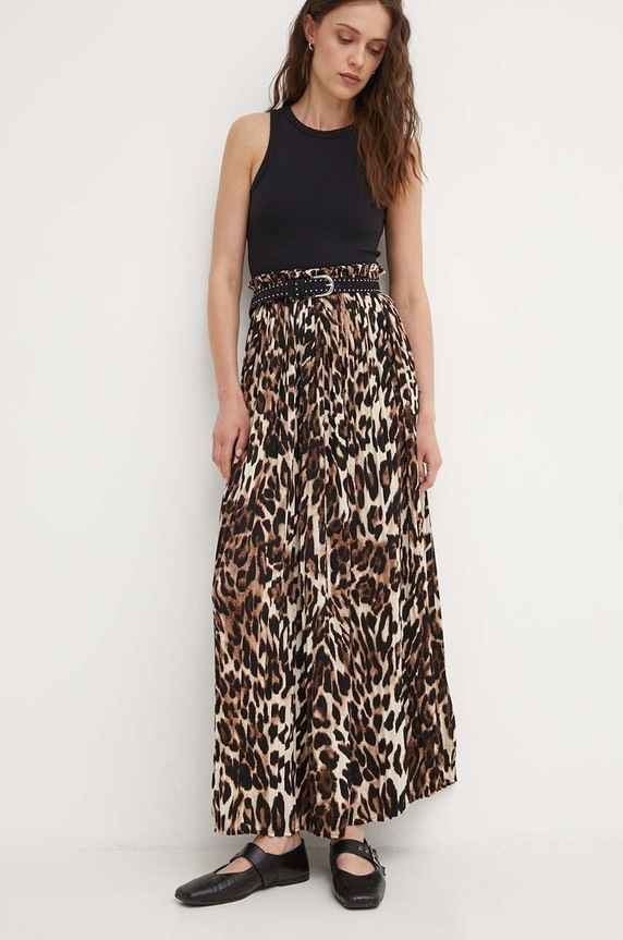 Answear.LAB spódnica rozkloszowany brązowy CC38312.HWK