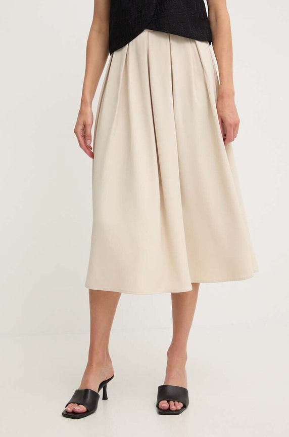 Answear Lab spódnica z elastanem beżowy 4616.IKK