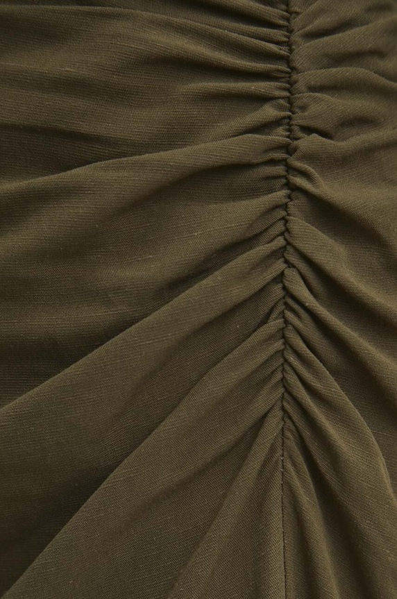 Answear Lab fustă de in verde V15320.hh