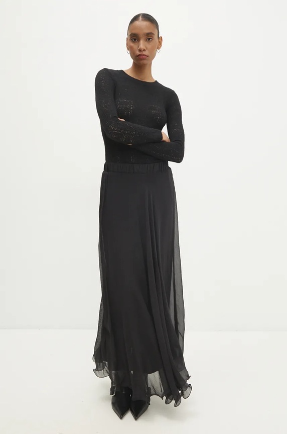 Φούστα Answear.LAB casual μαύρο 6205200.ims