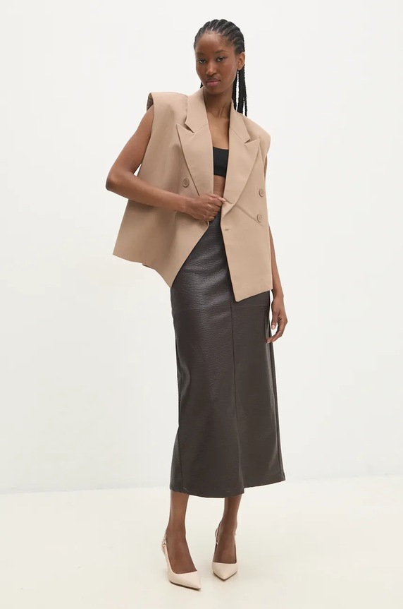 Answear Lab spódnica LD1432.hos brązowy WZ24