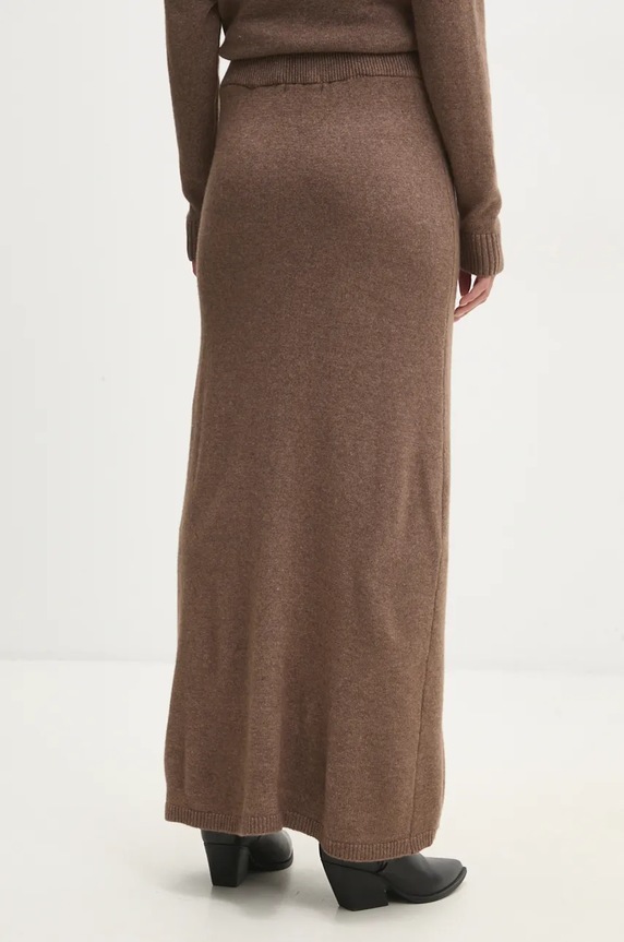Odzież Answear.LAB spódnica wełniana 9656.IKK brązowy
