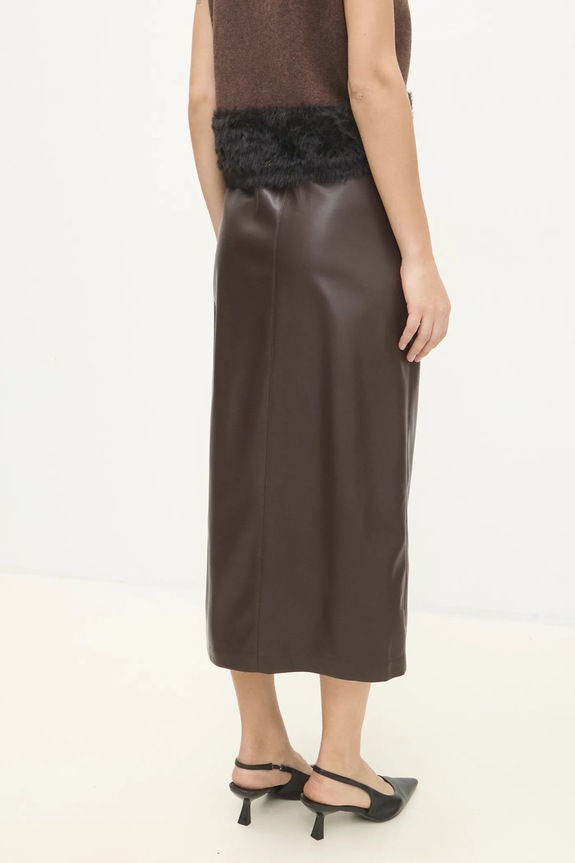 Odzież Answear.LAB spódnica b9123c.ilk brązowy