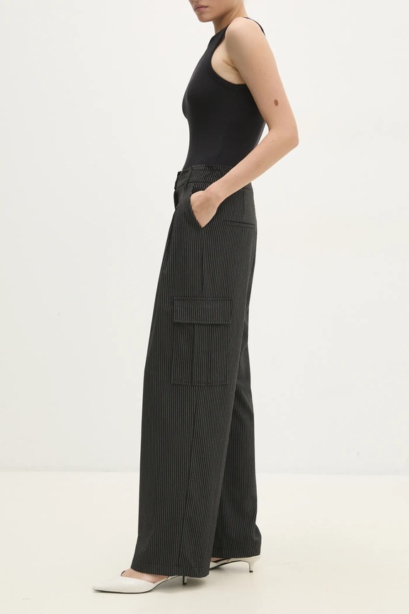 Answear Lab pantaloni drept negru W24W.LF.031228.tos