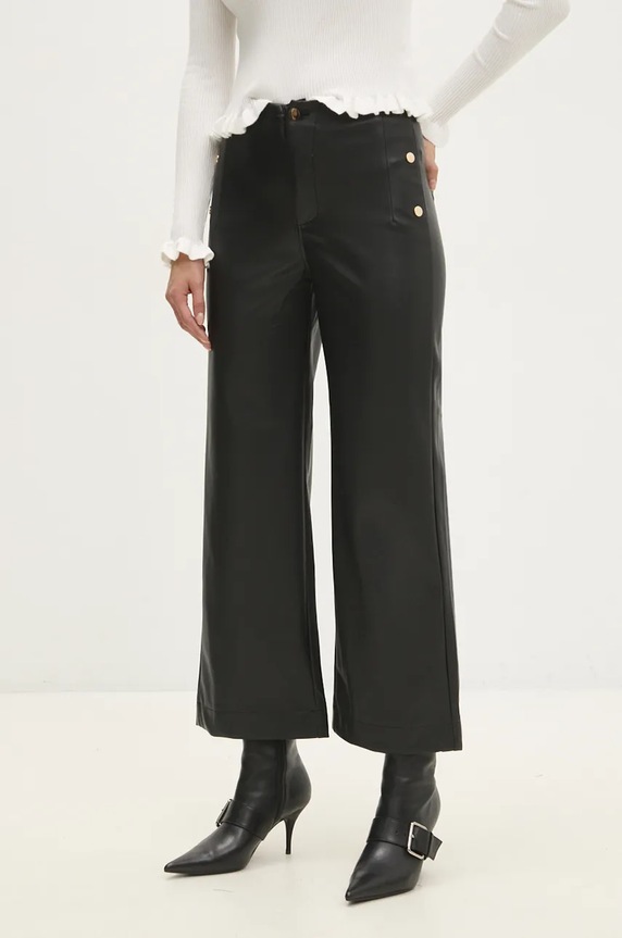 Hlače Answear.LAB ravni crna 9237.ILK