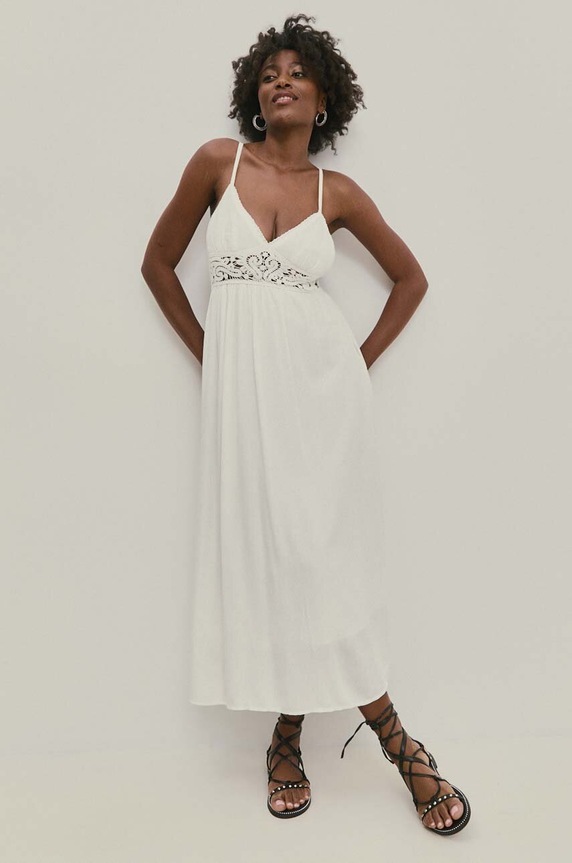 Answear Lab sukienka bawełniana bawełna biały 6444.TWK