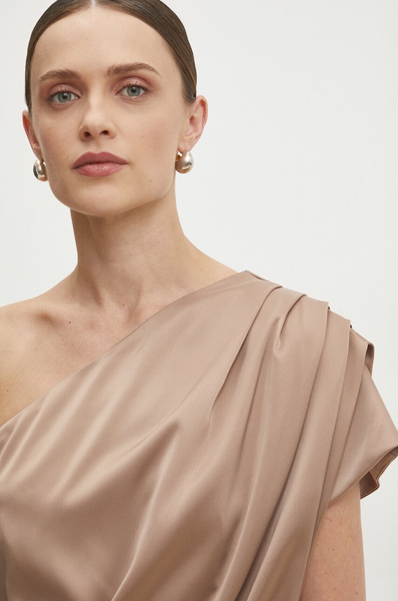 Answear.LAB sukienka 57596.tjs brązowy