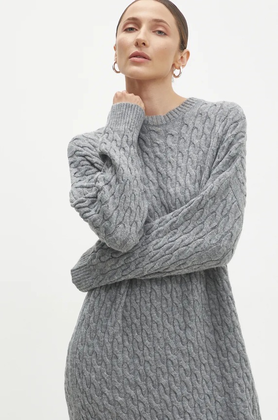 Answear Lab rochie 231041.tos. gri WZ24