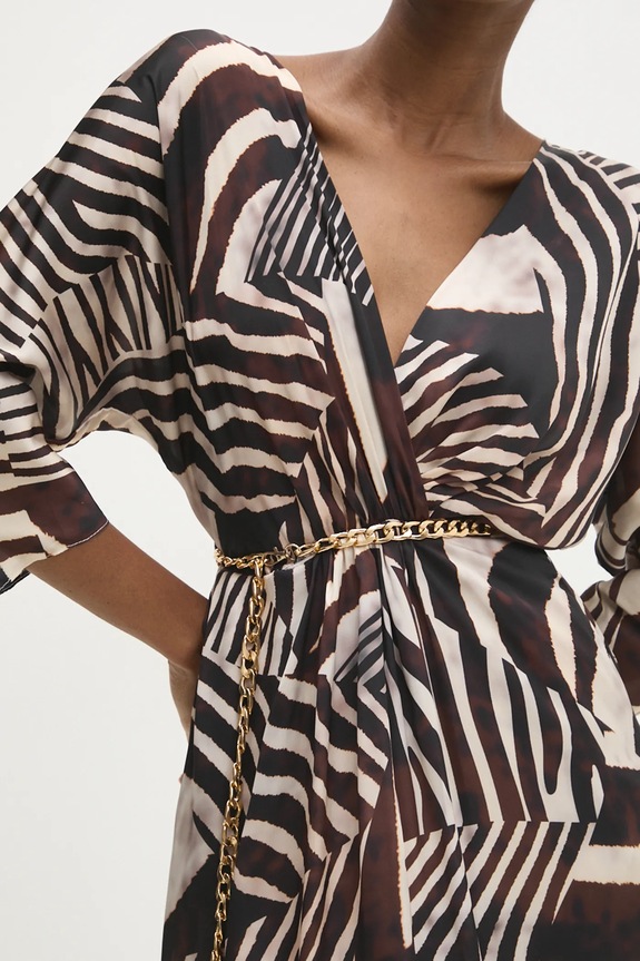 Answear.LAB sukienka 57893.tos brązowy