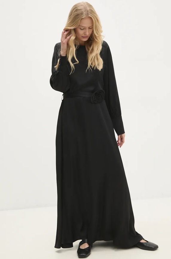 Answear.LAB sukienka czarny ed020368.ilk