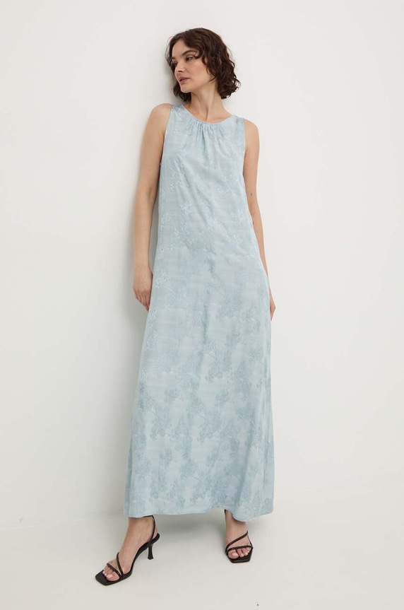 Answear Lab rochie maxi albastru b9383.iw