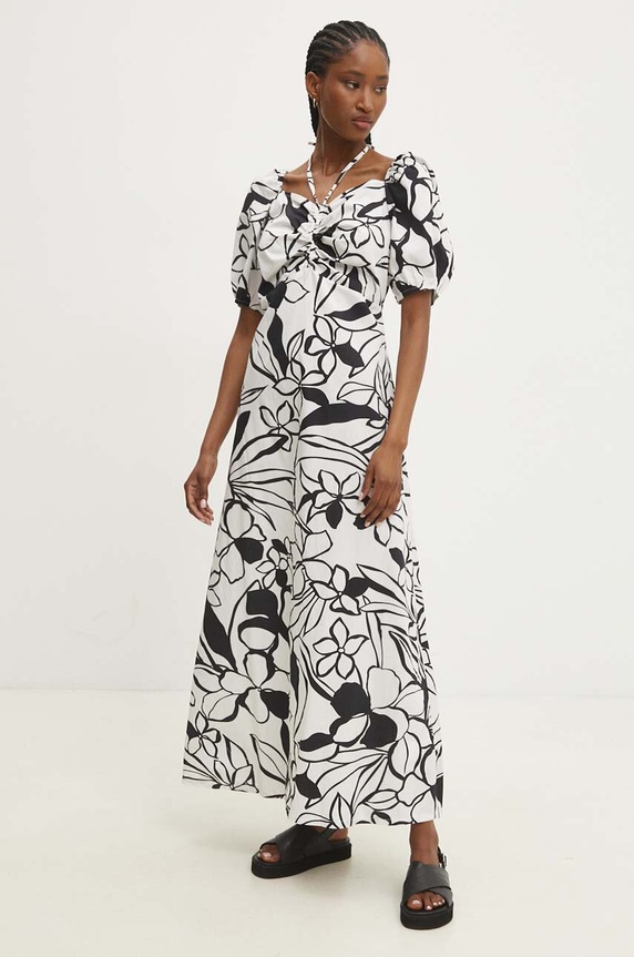 Answear Lab rochie din bumbac diamant negru v3391.fh