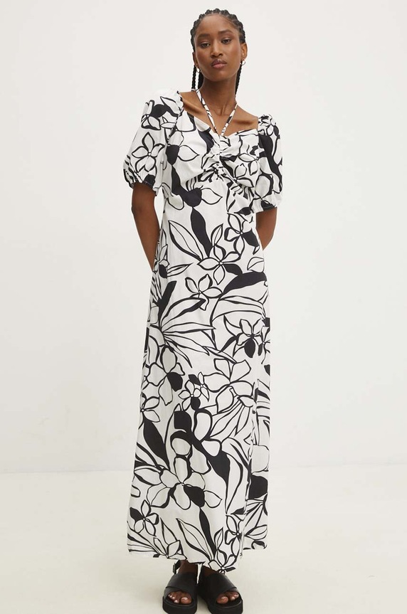 Answear Lab rochie din bumbac v3391.fh negru WZ24