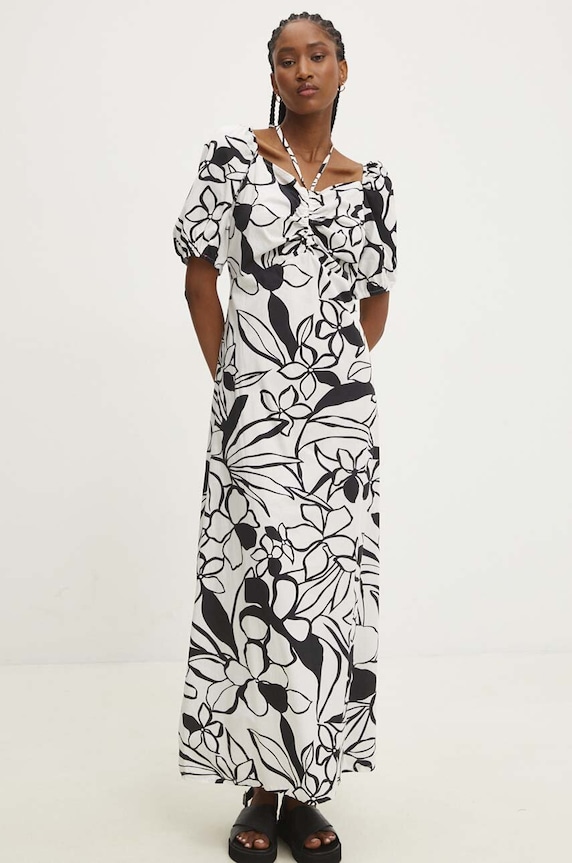 Answear Lab rochie din bumbac v3391.fh negru WZ24