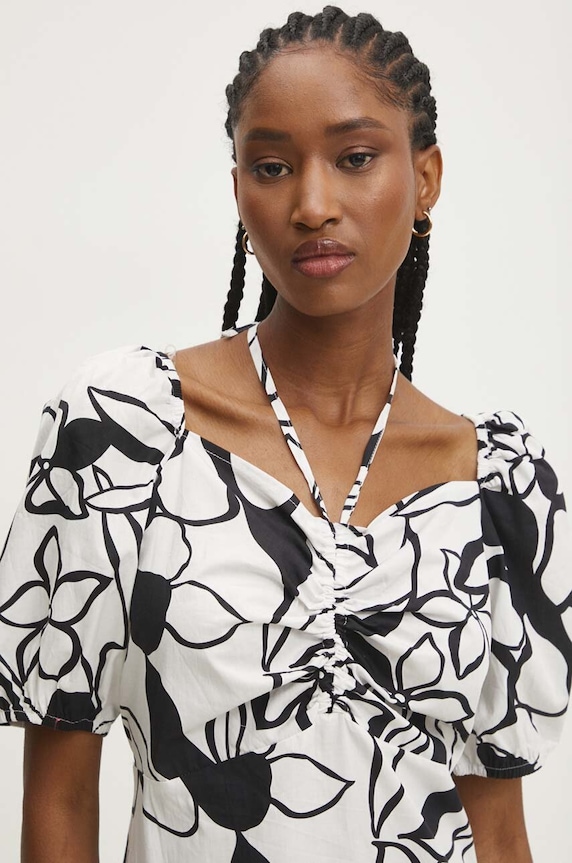 Answear Lab rochie din bumbac negru v3391.fh