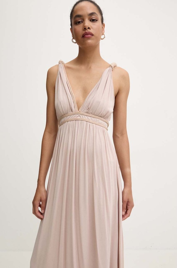 Answear.LAB sukienka NL233938.ums beżowy WZ24