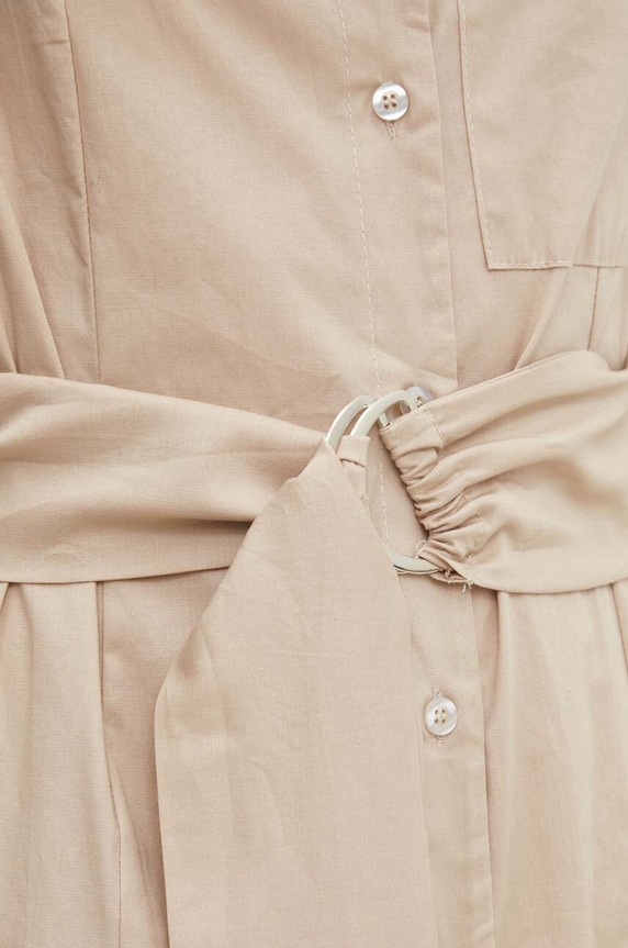 Βαμβακερό φόρεμα Answear.LAB 57237.ims μπεζ