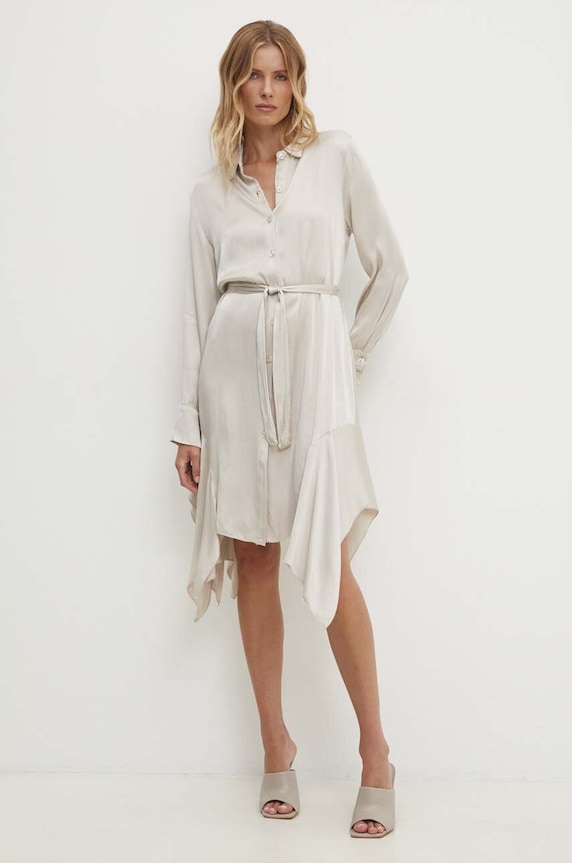 Answear Lab rochie fixat bej ab2238.ims