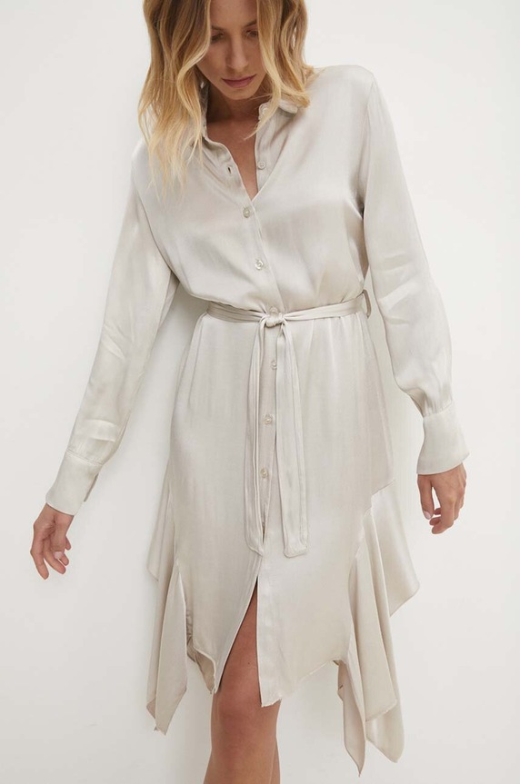Answear Lab rochie bej ab2238.ims