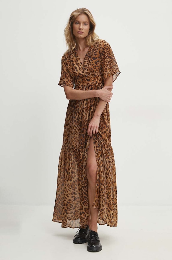 Φόρεμα Answear.LAB 62335.754p.flk καφέ WZ24