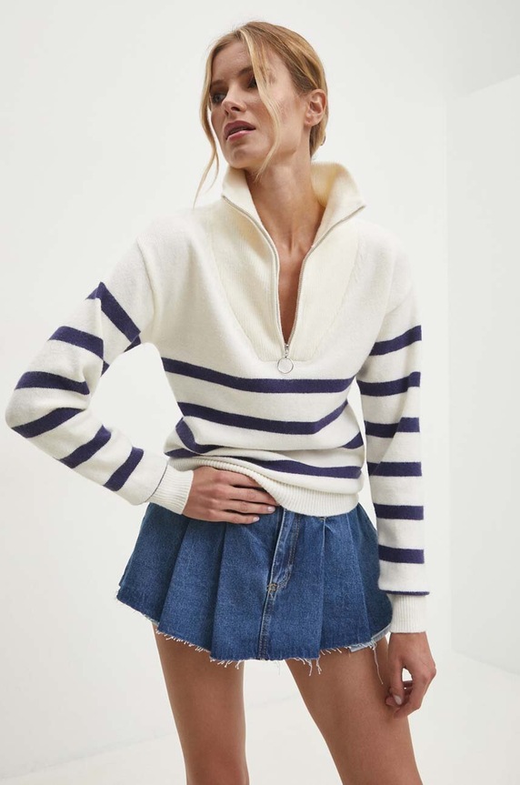 Answear Lab sweter z kaszmirem wf2311.1.FKK biały