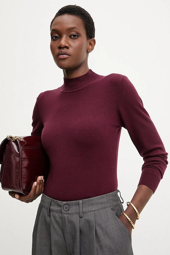 Kašmírový svetr Answear.LAB wf2407.2.FKK burgundské WZ24