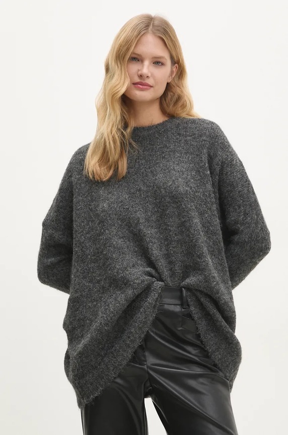 Answear.LAB sweter z wełną pozostałe czarny SP4204.ums