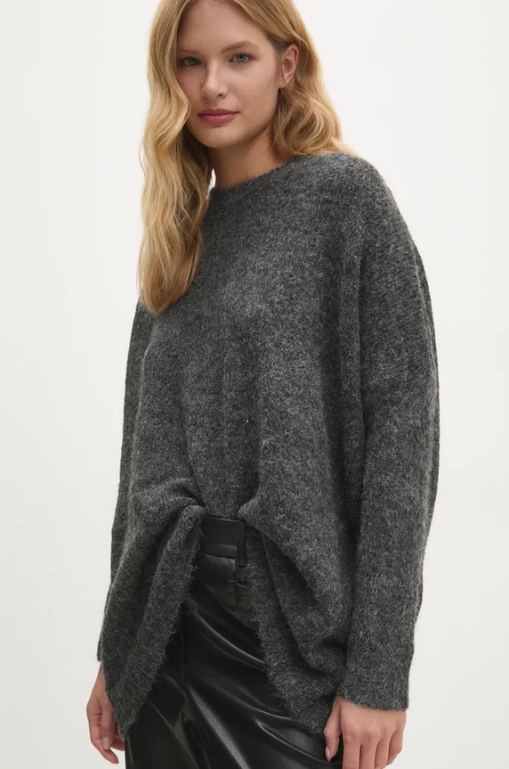 Answear.LAB sweter z wełną czarny SP4204.ums