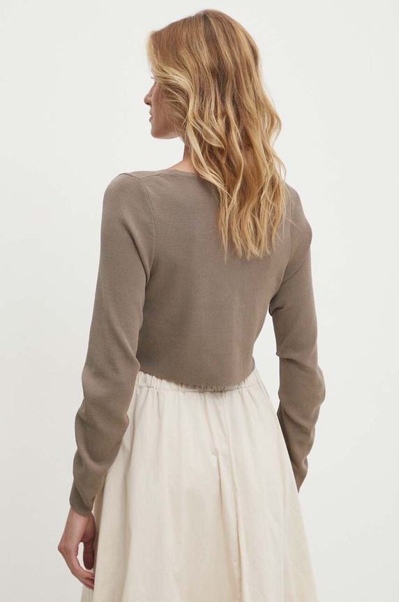 Odzież Answear.LAB kardigan 1005.ijs brązowy