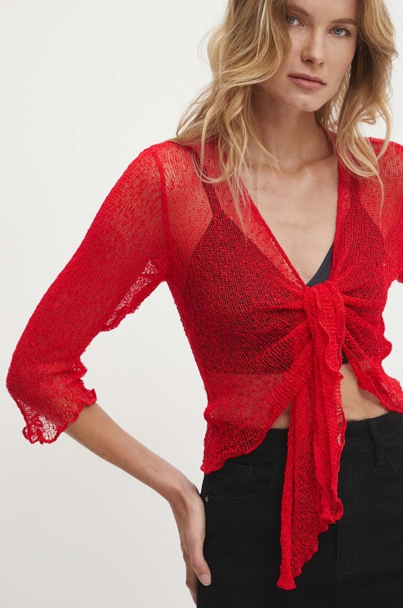 Answear.LAB kardigán vékony piros 1001.ims