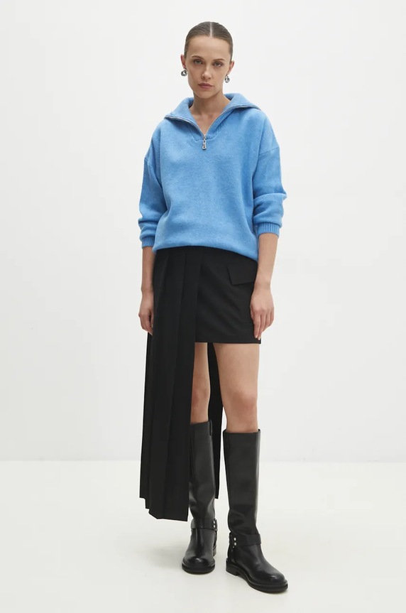 Answear.LAB sweter z wełną 21745.tms niebieski WZ24