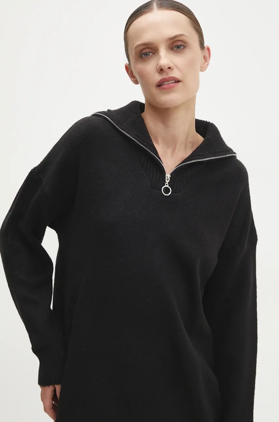 Answear.LAB sweter z wełną czarny 21745.tms