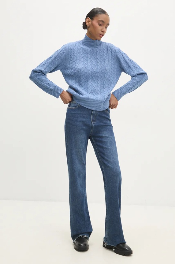 Answear Lab sweter pozostałe niebieski 2255.fos