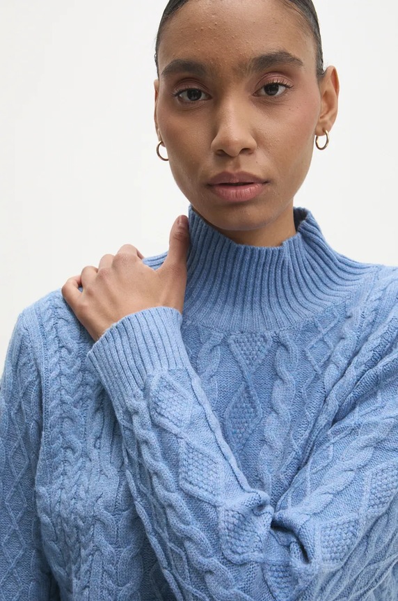Answear Lab sweter niebieski 2255.fos