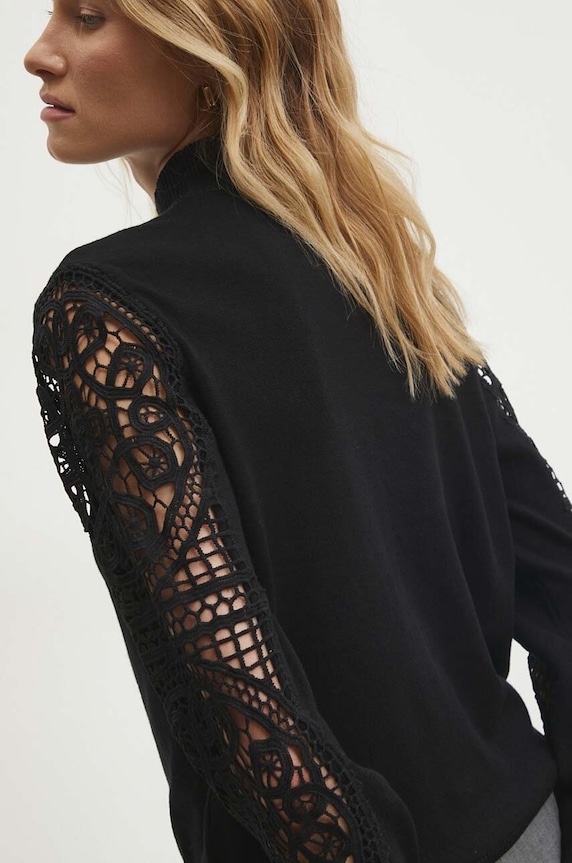 Answear Lab pulover subtiri negru CE24006.HLK