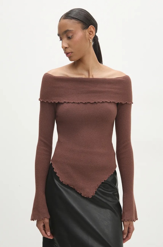 Pulover Answear.LAB tanka smeđa mc9128.fos