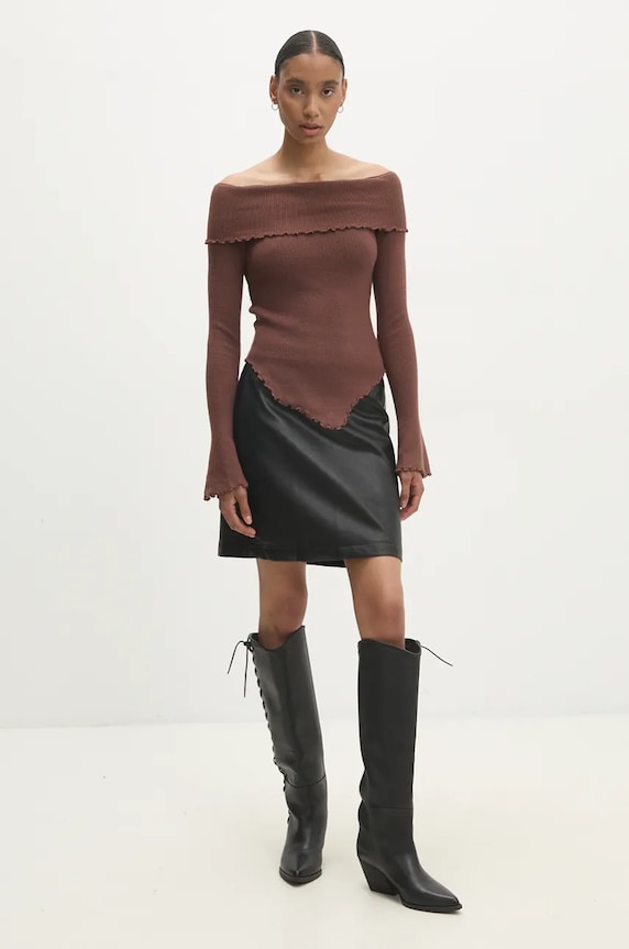 Pulover Answear.LAB mc9128.fos smeđa WZ24