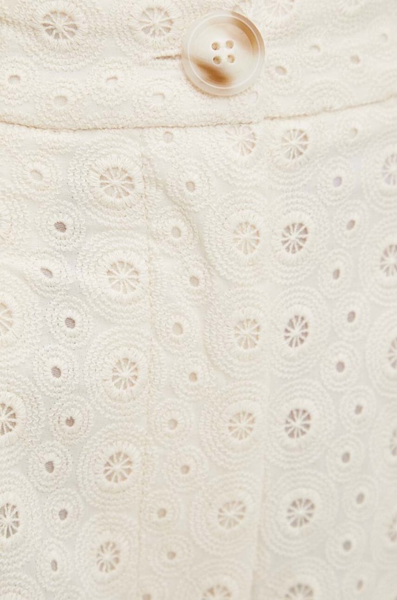 Answear.LAB pamut rövidnadrág bézs LYDSK13214.HWK