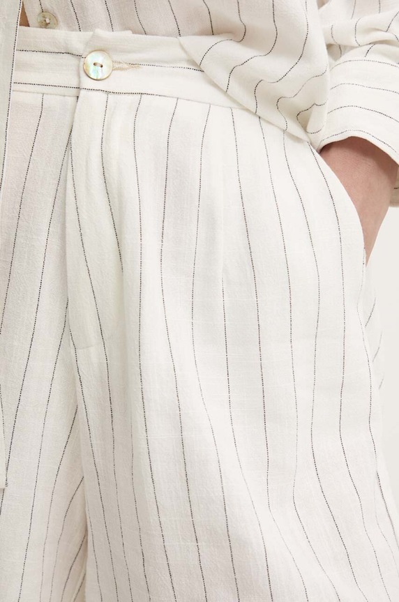 Σορτς με λινό Answear.LAB λευκό 5963.IK