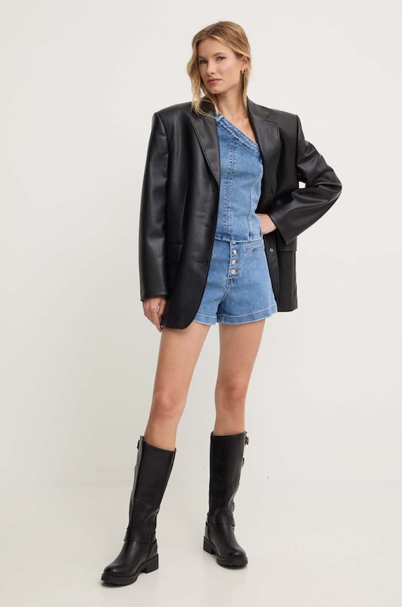 Answear.LAB szorty jeansowe 77636D.HWK niebieski WZ24