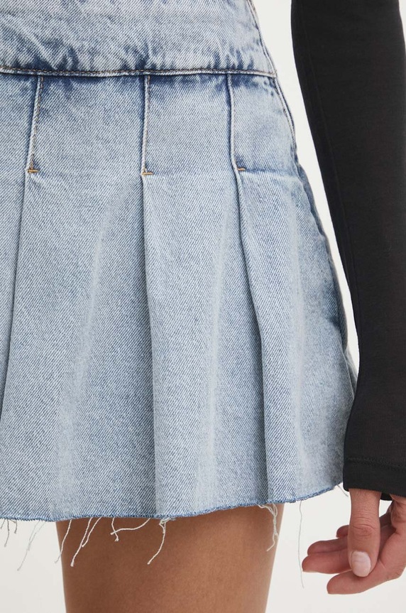 Answear Lab fustă-pantalon din denim albastru 71672.TMS