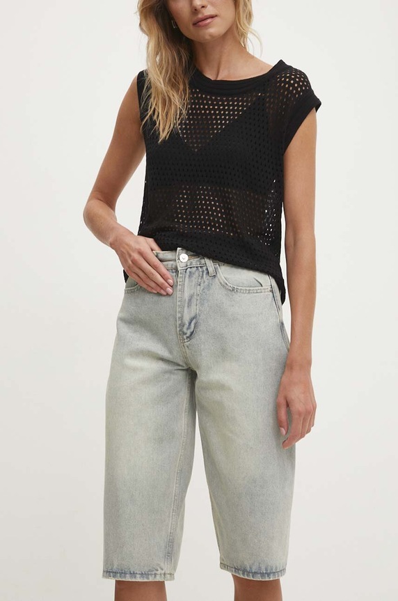 Answear.LAB szorty jeansowe s21054.ims niebieski WZ24