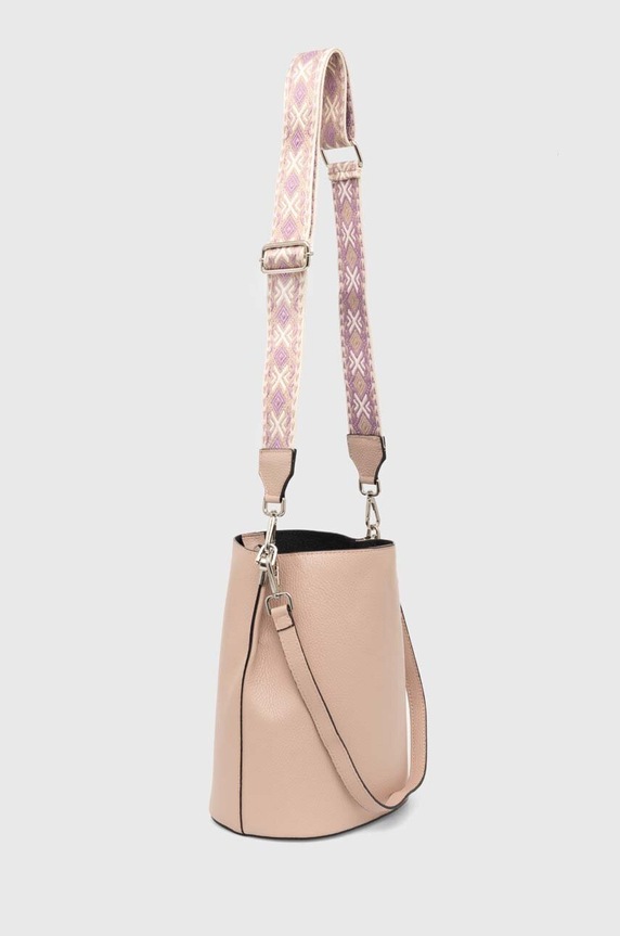 Δερμάτινη τσάντα Answear.LAB 813.HWK ροζ WZ24