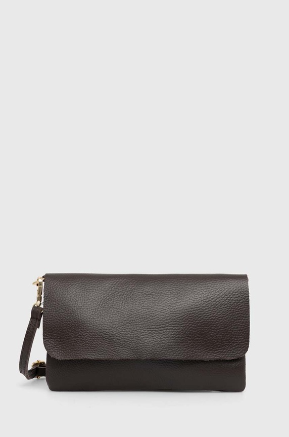 Answear.LAB torebka skórzana skóra licowa brązowy 433.hh